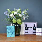 Garden blue gift set with candle